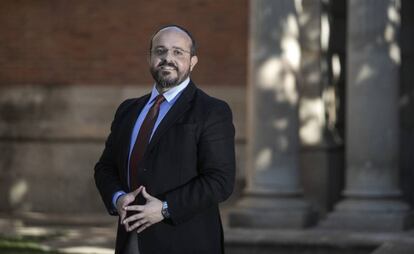 Alejandro Fernández, el pasado miércoles, en el Parlament. 