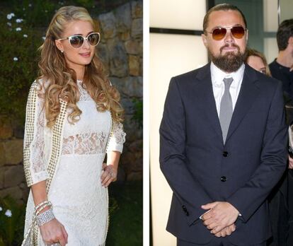 La empresaria y heredera Paris Hilton y el actor Leonardo DiCaprio.