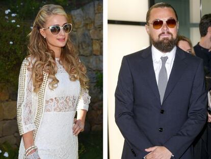 La empresaria y heredera Paris Hilton y el actor Leonardo DiCaprio.
