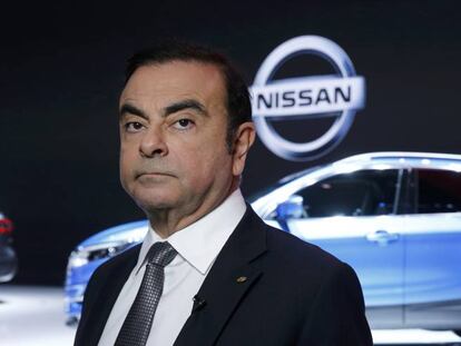 Carlos Ghosn, el expresidente y CEO de Nissan-Renault-Mitsubishi, durante un evento de Nissan en Suiza.