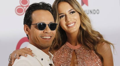 Marc Anthony y Shannon De Lima, en la entrega de los Latin Billboard Awards en 2015.