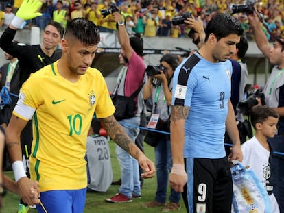 Neymar e Su&aacute;rez, os capit&atilde;es.