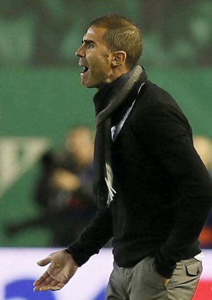 Gaizka Garitano, durante el Betis-Deportivo de Copa.