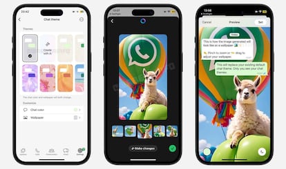Fondos generados por IA en WhatsApp para iOS