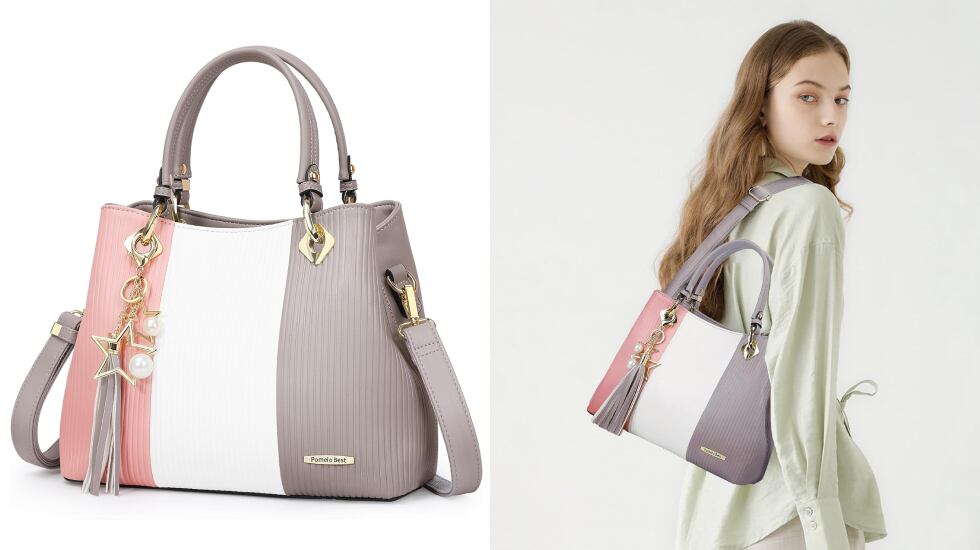 Bolso en forma de tote de diseño versátil.