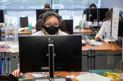 Vista de los trabajadores del grupo multidisciplinar de rastreadores.