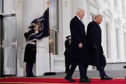 Los presidentes de Estados Unidos Joe Biden y Donald Trump