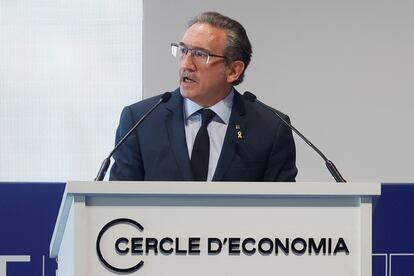 El conseller de Economía y Hacienda, Jaume Giró participa en la XXXVI Reunión del Cercle d'Economia este viernes.