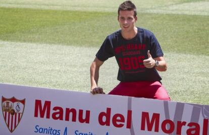 Manu del Moral, en su presentación con el Sevilla.