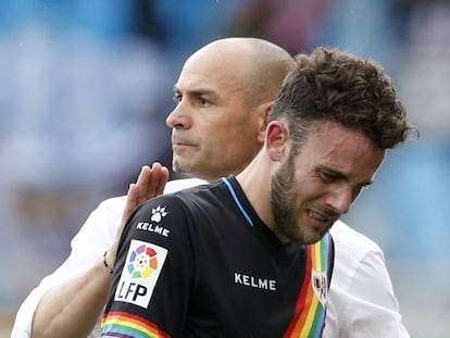 Paco Jémez y Quini Marín en la pasada jornada.