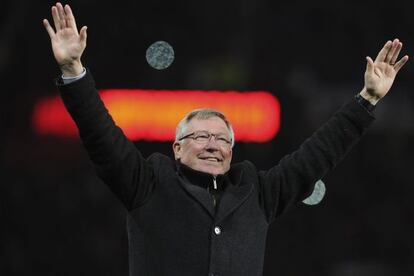 Ferguson, tras un partido ante el Aston Villa en abril pasado.