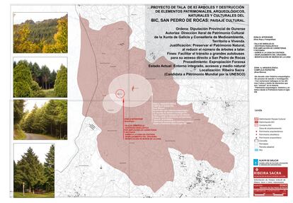 Proyecto de la Diputación de Ourense, aprobado por la Xunta, para el entorno de San Pedro de Rocas.