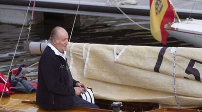 El rey Juan Carlos, a bordo del &#039;Ian&#039;.