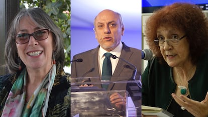 investigadores de Conacyt Gabriela Dutrénit Bielous, Enrique Cabrero Mendoza y Julia Tagüeña Parga