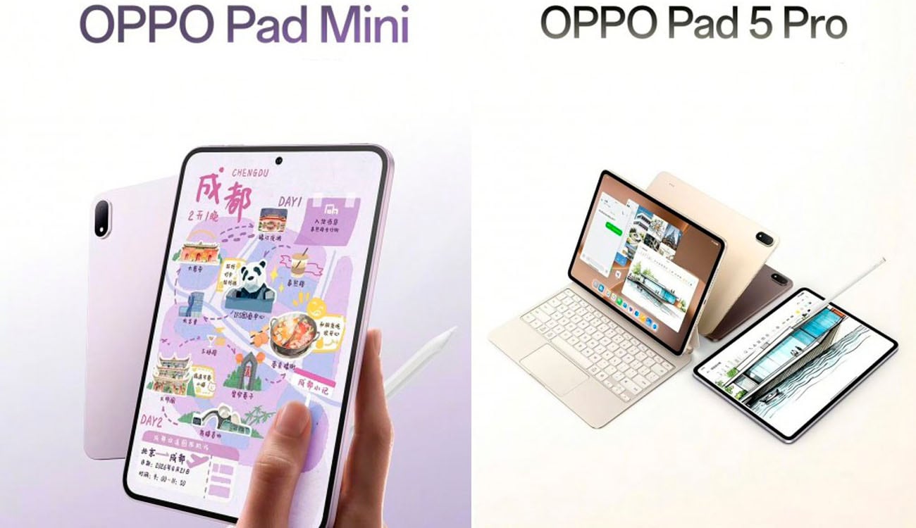 OPPO muestra las claves de sus nuevos tablets Pad 5 Pro y Pad Mini antes de su lanzamiento