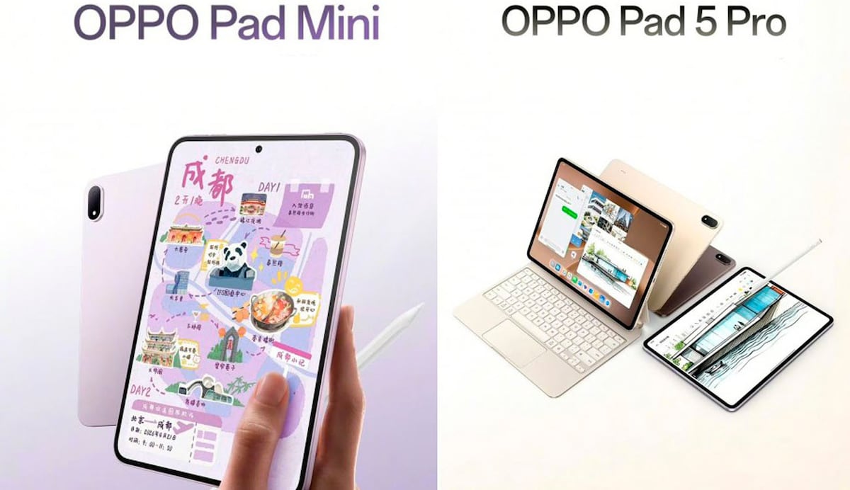 Y Pad OPPO muestra las claves de sus nuevos tablets Pad 5 Pro y Pad Mini ...