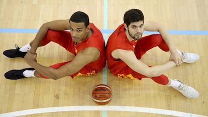 Sebas Saiz y Santi Yusta, en un entrenamiento de la selección española en Guadalajara la semana pasada