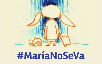 Imagen difundida en redes sociales con el Hashtag #MariaNoSeVa.