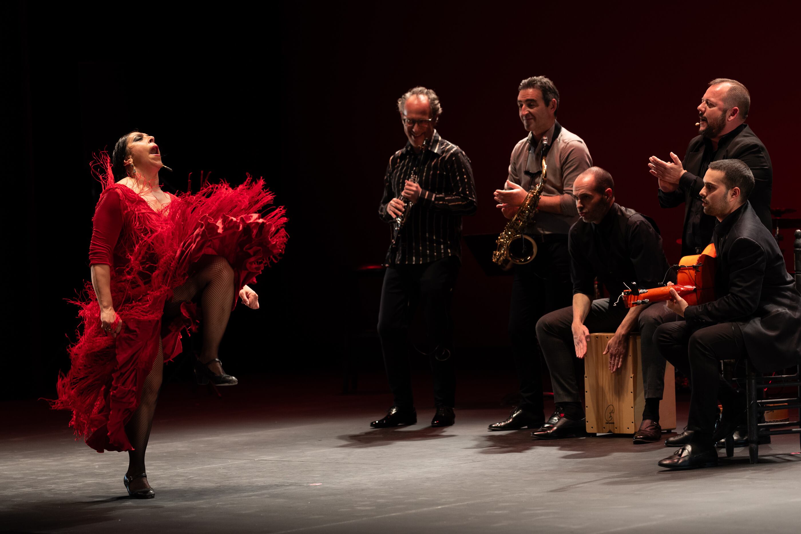 La bailaora La Moneta, durante su actuación en el Festival de Jerez.