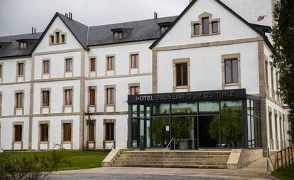 Fachada del balneario de Guitiriz (Lugo), que pidió el concurso de acreedores en 2017.