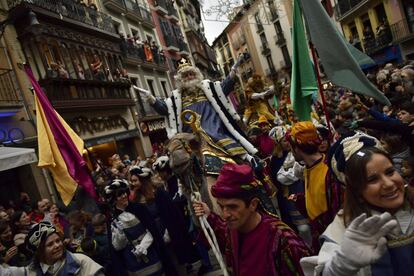 La Cabalgata de Los Reyes Magos en Pamplona.