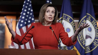 La presidenta de la Cámara de Representantes, Nancy Pelosi