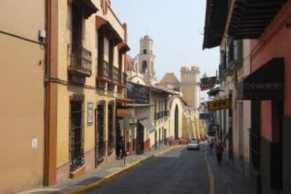 Una calle de la ciudad mexicana de Xalapa.
