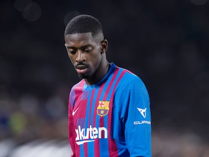 Dembélé, en el encuentro amistoso reciente del Barcelona en Australia.