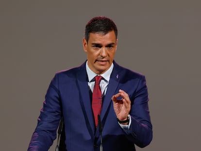 Pedro Sánchez, el lunes en un acto en el Ateneo de Madrid.