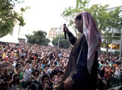 Omar Souleyman, ayer en el festival Sónar de Barcelona.