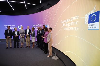 Presentación del Centro Europeo de Transparencia Algorítmica, este martes en Sevilla.