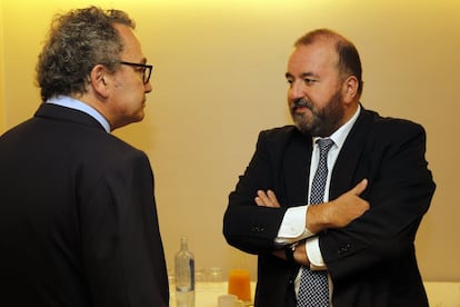 Manuel Polanco, vicepresidente de PRISA, y José Luis Sáinz, consejero delegado de PRISA