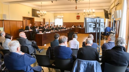 Sala de la Audiencia de Sevilla donde este lunes ha comenzado el juicio a la excúpula de UGT en Andalucía.