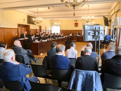 Sala de la Audiencia de Sevilla donde este lunes ha comenzado el juicio a la excúpula de UGT en Andalucía.