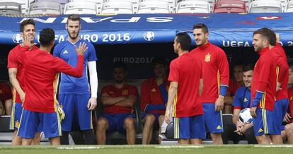 Entrenamiento de la Seleccion española en Toulouse.