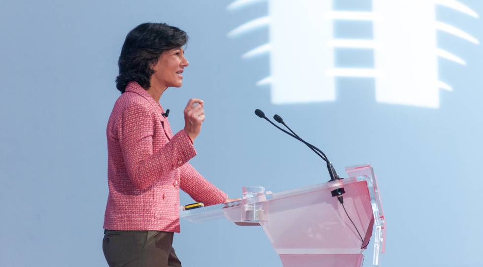 Ana Botín, durante la X Conferencia Internacional de Banca, en Madrid.