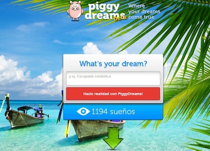 Piggy Dreams, una plataforma con la que ahorras para conseguir tus sue&ntilde;os. 