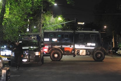 Vehículos policiales en Ciudad de México.