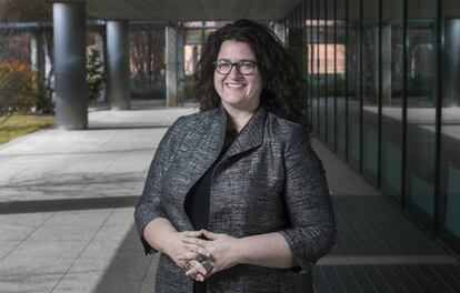 Sandy Speicher, experta en educación, en la Ciudad Financiera del Banco Santander.