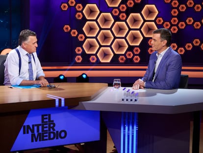 El Gran Wyoming y Pedro Sánchez, el pasado 20 de junio en 'El intermedio'.