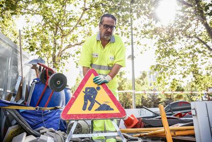 Eduardo Holguín, durante un día de trabajo en Madrid.