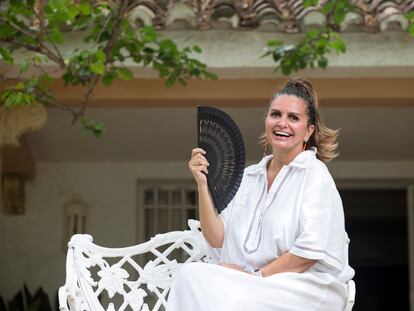 La empresaria Sandra García-San Juan, creadora de Avory Celebrity Access y del festival Starlite, posa en su casa de Marbella el pasado 30 de agosto.