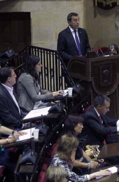 José Luis Bilbao, durante su discurso en el pleno.