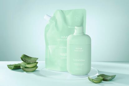 Jabón de manos Haan Purifying Verbena y su refill.