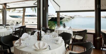 Restaurante Flanigan, en el muelle de Puerto Portals (Mallorca). 