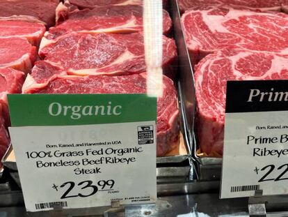 Carne en un supermercado de Los Ángeles (California, EE UU).