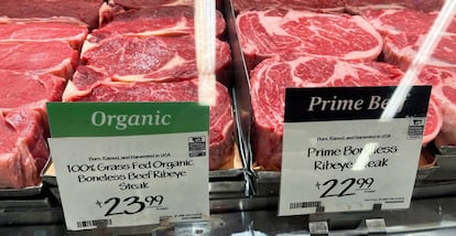 Carne en un supermercado de Los Ángeles (California, EE UU).