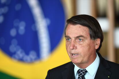 Presidente Jair Bolsonaro em evento no Itamaraty, nesta terça-feira (20).