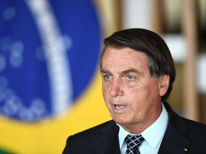 Presidente Jair Bolsonaro em evento no Itamaraty, nesta terça-feira (20).