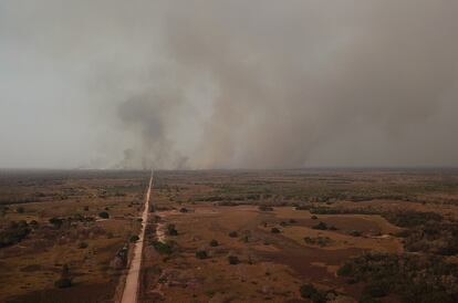 Un incendio en el Pantanal, el humedal más grande del mundo, en Mato Grosso (Brasil) en 2020.